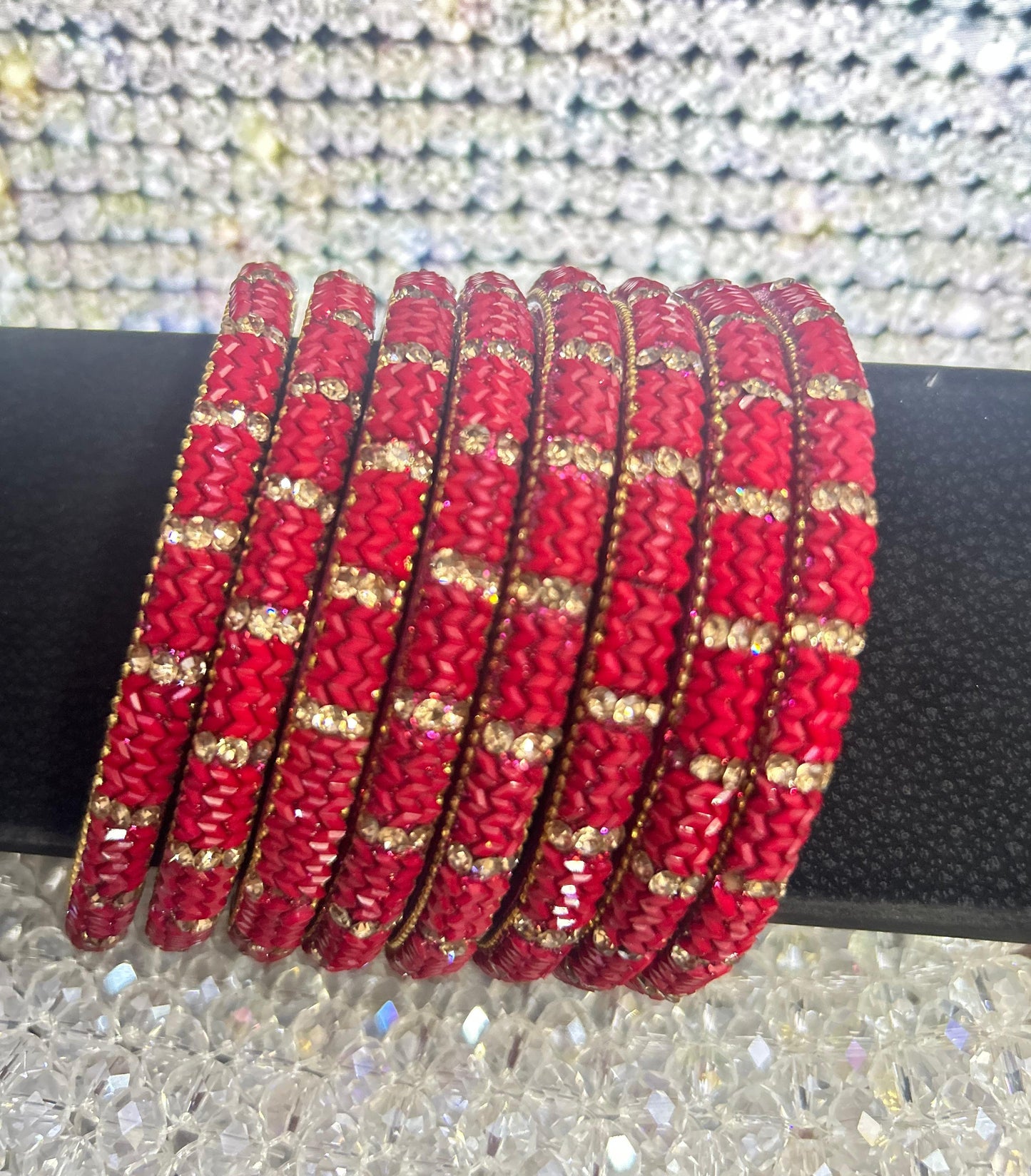 Red Blaze bangles - 4 bangle set