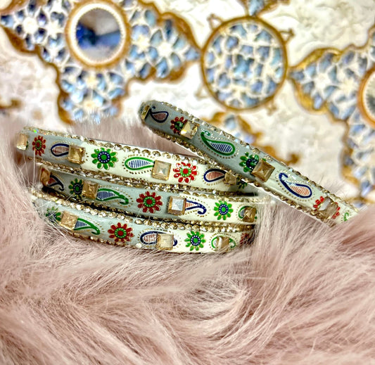 Pakhi Bangles, Set of 4 bangles - Shrim Bangles