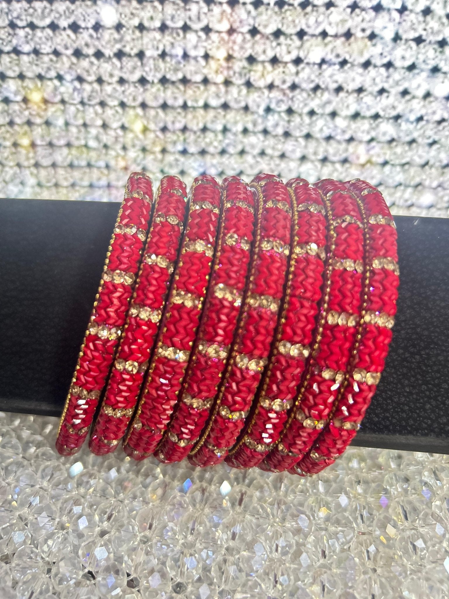 Red Blaze bangles - 4 bangle set - Shrim Bangles